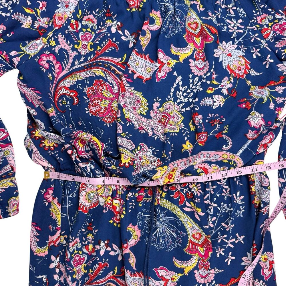 Bisou NEW Michelle Bohbot Paisley Maxi Dress Women 16 Off the Shoulders $86 - Picture 13 of 16
